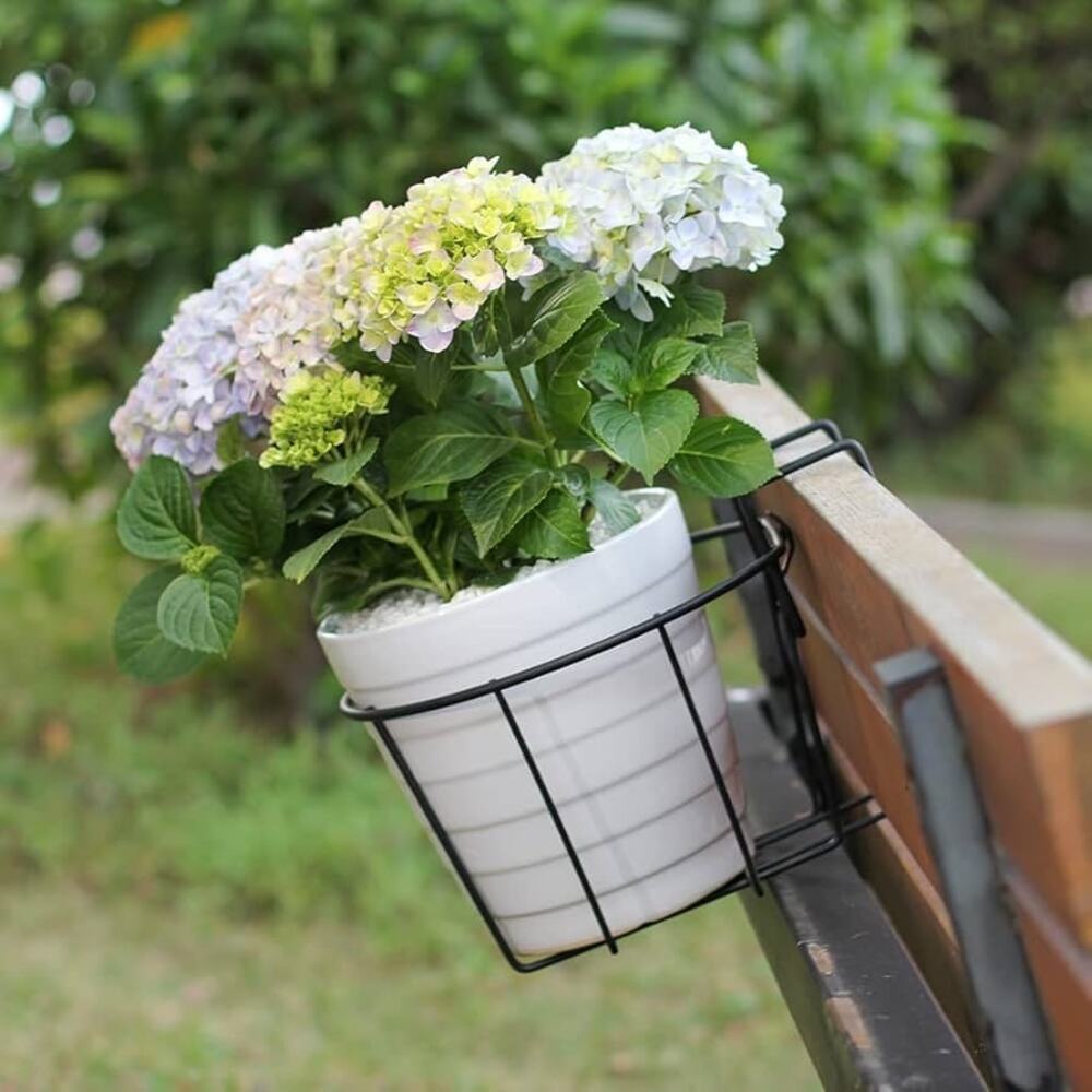 3Pack 10inch Railing Planters Balcony Hanging Baskets for Plants